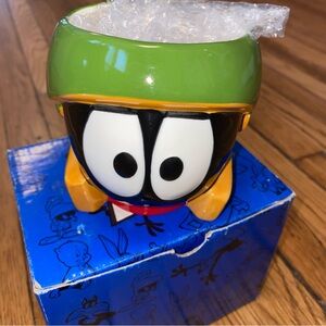 Vintage Marvin the Martian Head Ceramic Mug Warner Bros Looney Tunes 1992 Large
